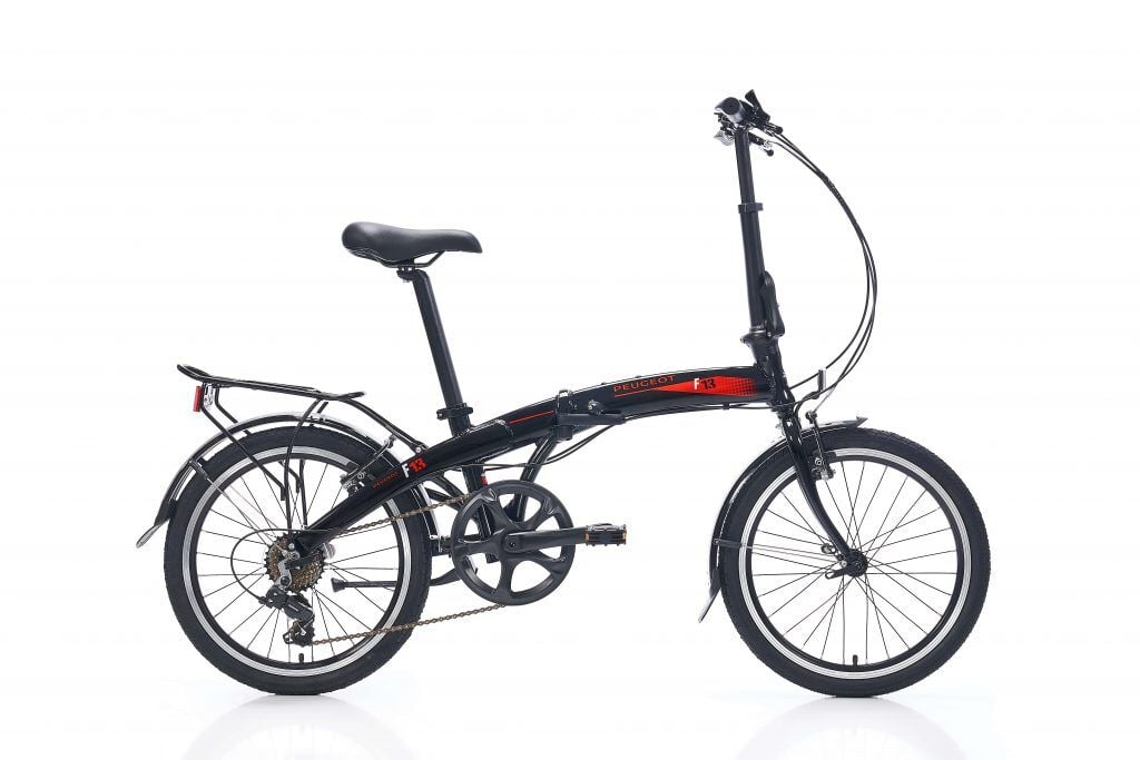 PEUGEOT F13 20'' 7V VB KATLANIR BİSİKLET - SİYAH/KIRMIZI