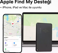 KNMASTER KNTAG 1C Akıllı Takip Kartı | Apple Find My Uyumlu Ultra İnce 3mm GPS Takip Kartı