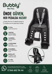 Polisport Bubbly Mini Plus Bisiklet Ön Çocuk Koltuğu Std - Siyah