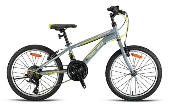 Kron Geroni Mars 20 JANT V K:10 21V Parlak Gri Neon Sarı Çocuk Bisikleti