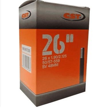 CST 26x1.90/2.125 Bisiklet İç Lastiği | 48mm SV Kalın (Motor) Sibop | MTB ve Şehir Bisikleti