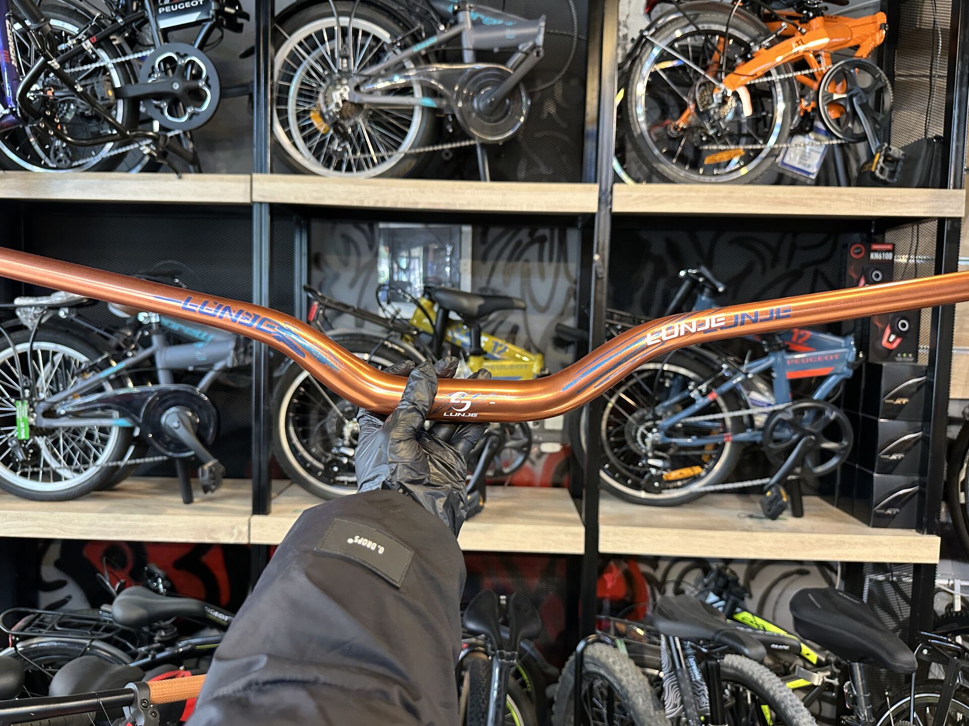 Lunje Alüminyum 780 mm Riser Mtb Gidon Bisiklet Gidonu Bakır Rengi