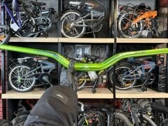 Lunje Alüminyum 780 mm Riser Mtb Gidon Bisiklet Gidonu Yeşil
