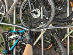 Lunje Alüminyum 31.8 780 mm Riser Mtb Gidon Bisiklet Gidonu Gümüş Mavi Desenli