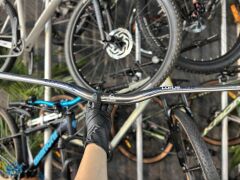 Lunje Alüminyum 31.8 780 mm Riser Mtb Gidon Bisiklet Gidonu Gümüş Mavi Desenli