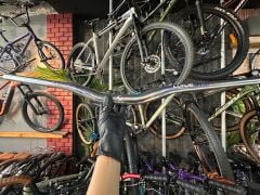 Lunje Alüminyum 31.8 780 mm Riser Mtb Gidon Bisiklet Gidonu Gümüş Mavi Desenli