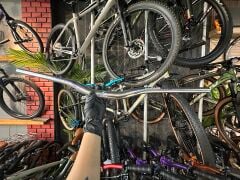 Lunje Alüminyum 31.8 780 mm Riser Mtb Gidon Bisiklet Gidonu Gümüş Mavi Desenli