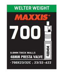 Maxxis 700x23/32C 622 48mm FV İnce Sibop İç Lastik | Yol Bisikleti İç Lastiği
