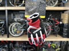 Thor Bisiklet Eldiveni Kırmızı Siyah Beyaz
