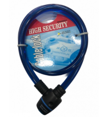 Zhongli 15x1000mm Anahtarlı Bisiklet Kilidi Mavi