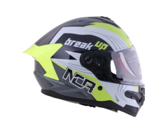 NCR Rapid Kapalı Kask Grafik Desenli Yeşil Beyaz Gri Desenli L Beden