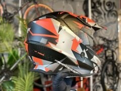 Sway FS-617 Chaos Full Face Cross Kask Siyah Turuncu Gri