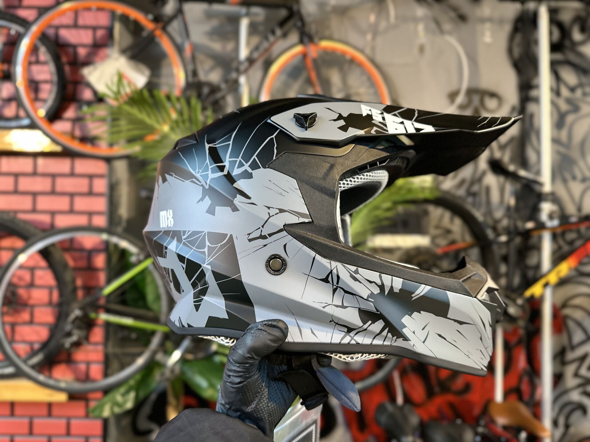 Sway FS-617 Full Face Cross Kask Gri