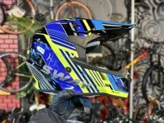 SWAY - FS-617 METEOR CROSS KASK - SARI MAVİ SİYAH