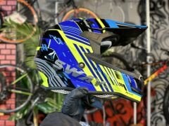 SWAY - FS-617 METEOR CROSS KASK - SARI MAVİ SİYAH