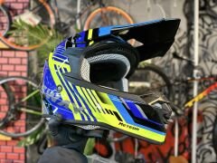 SWAY - FS-617 METEOR CROSS KASK - SARI MAVİ SİYAH