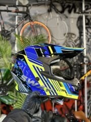 SWAY - FS-617 METEOR CROSS KASK - SARI MAVİ SİYAH