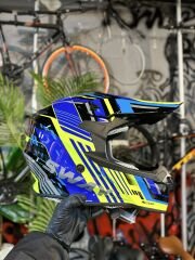 SWAY - FS-617 METEOR CROSS KASK - SARI MAVİ SİYAH