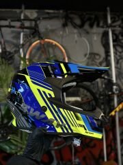 SWAY - FS-617 METEOR CROSS KASK - SARI MAVİ SİYAH