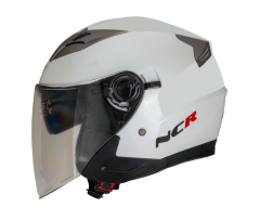 NCR Motosiklet Yarım Güneş Vizörlü Kask Beyaz S beden