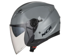 NCR Motosiklet Yarım Güneş Vizörlü Kask Gri S beden