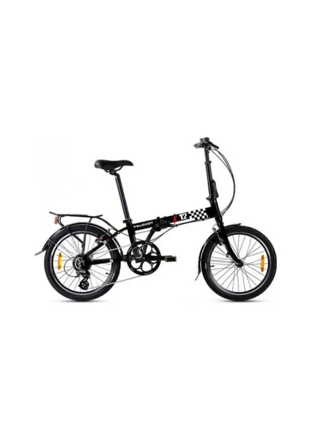 PEUGEOT F12 VB KATLANIR BİSİKLET 20 JANT - MAT SİYAH - KIRMIZI