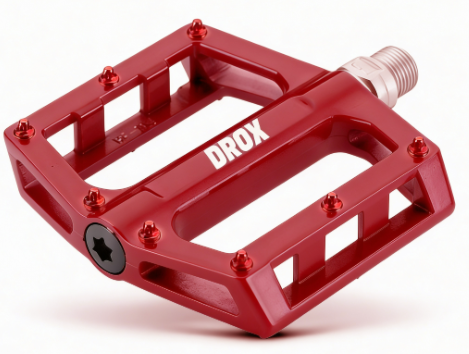 Asistan Drox PD 720 Rulmanlı Bisiklet Pedalı – Hafif Alüminyum Platform Pedal Kırmızı