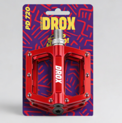 Asistan Drox PD 720 Rulmanlı Bisiklet Pedalı – Hafif Alüminyum Platform Pedal Kırmızı