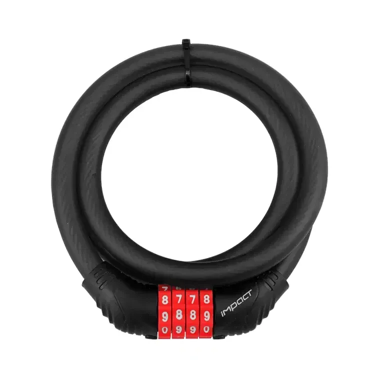 IMPACT Luko 12x100 mm Şifreli Kilit Kırmızı | Bisiklet Kilidi