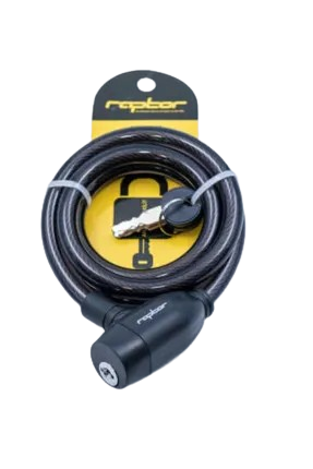 RAPTOR - HALAT KİLİT - 12x120 ANAHTARLI SİYAH