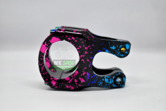 HASSNS AYARLANABİLİR GİDON BOĞAZI MAVİ - PEMBE BENEKLİ SİYAH 31.8MM