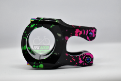 HASSNS AYARLANABİLİR GİDON BOĞAZI YEŞİL - PEMBE BENEKLİ SİYAH 28.6MM