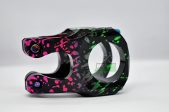 HASSNS AYARLANABİLİR GİDON BOĞAZI YEŞİL - PEMBE BENEKLİ SİYAH 28.6MM