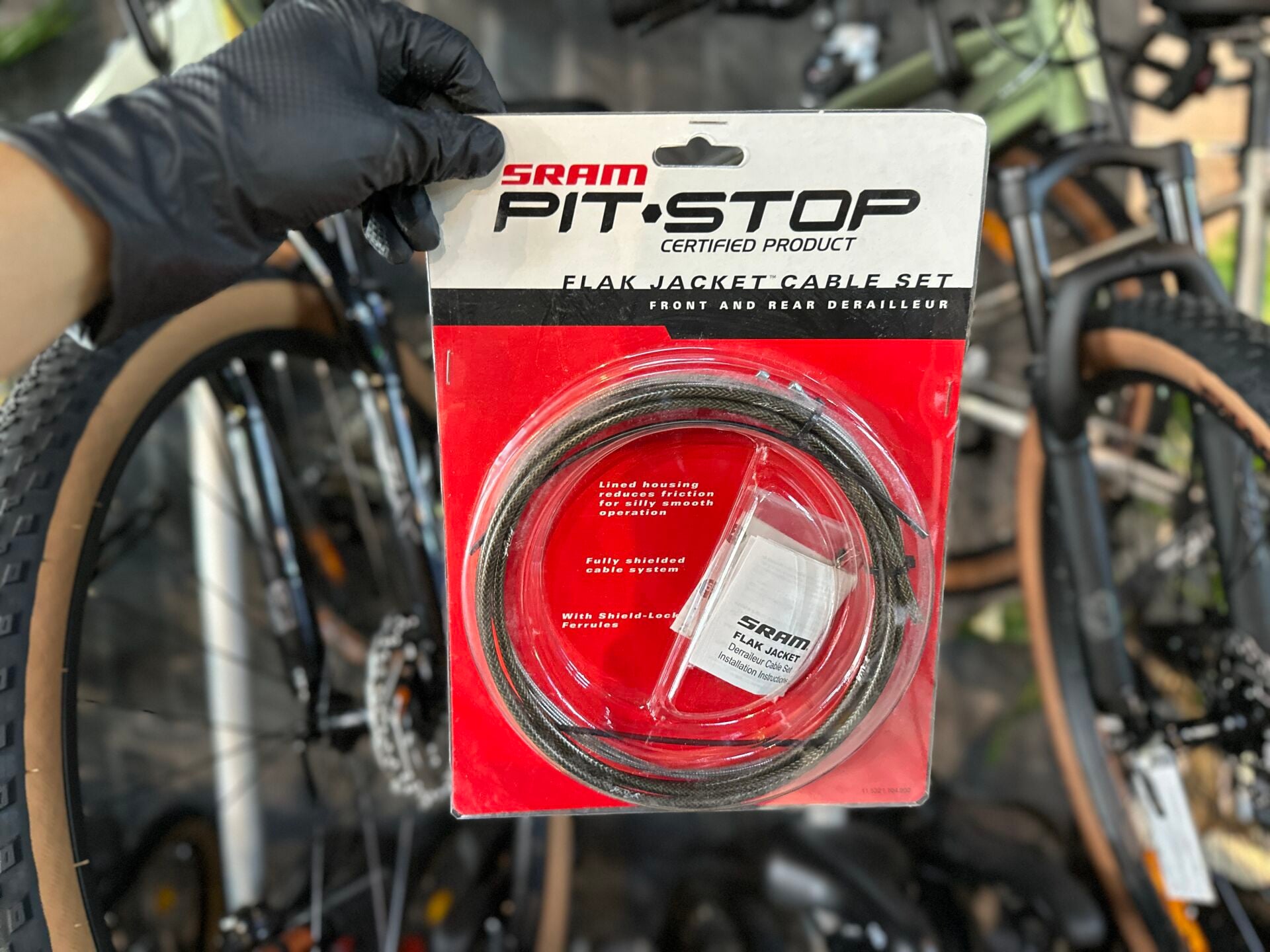 SRAM Pit Stop Flak Jacket Vites Teli ve Kablo Seti
