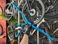 LUNJE Alüminyum MTB Gidon 720 mm Mavi