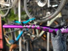 LUNJE Alüminyum MTB Gidon 720 mm Mor