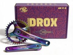 Asistan Drox SR-11 Rainbow Aynakol 170 mm 34T 1x11 | Kare Mil Uyumlu 7075 Alüminyum Krank Seti