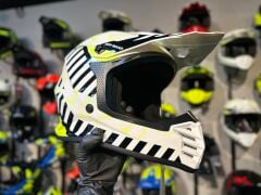 SWAY 618 Alert Cross Kask XL Beden Beyaz Sarı | Bisiklet Motosiklet Enduro Kask