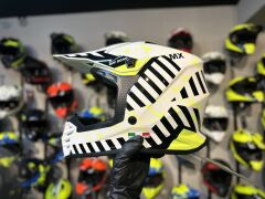SWAY 618 Alert Cross Kask L Beden Beyaz Sarı | Bisiklet Motosiklet Enduro Kask