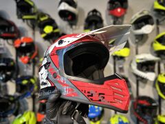 Sway FS-618 Bunny Cross Kask L Beden Parlak Kırmızı Siyah Beyaz | MTB Enduro Bisiklet Kaskı