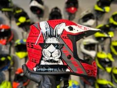 Sway FS-618 Bunny Cross Kask L Beden Parlak Kırmızı Siyah Beyaz | MTB Enduro Bisiklet Kaskı