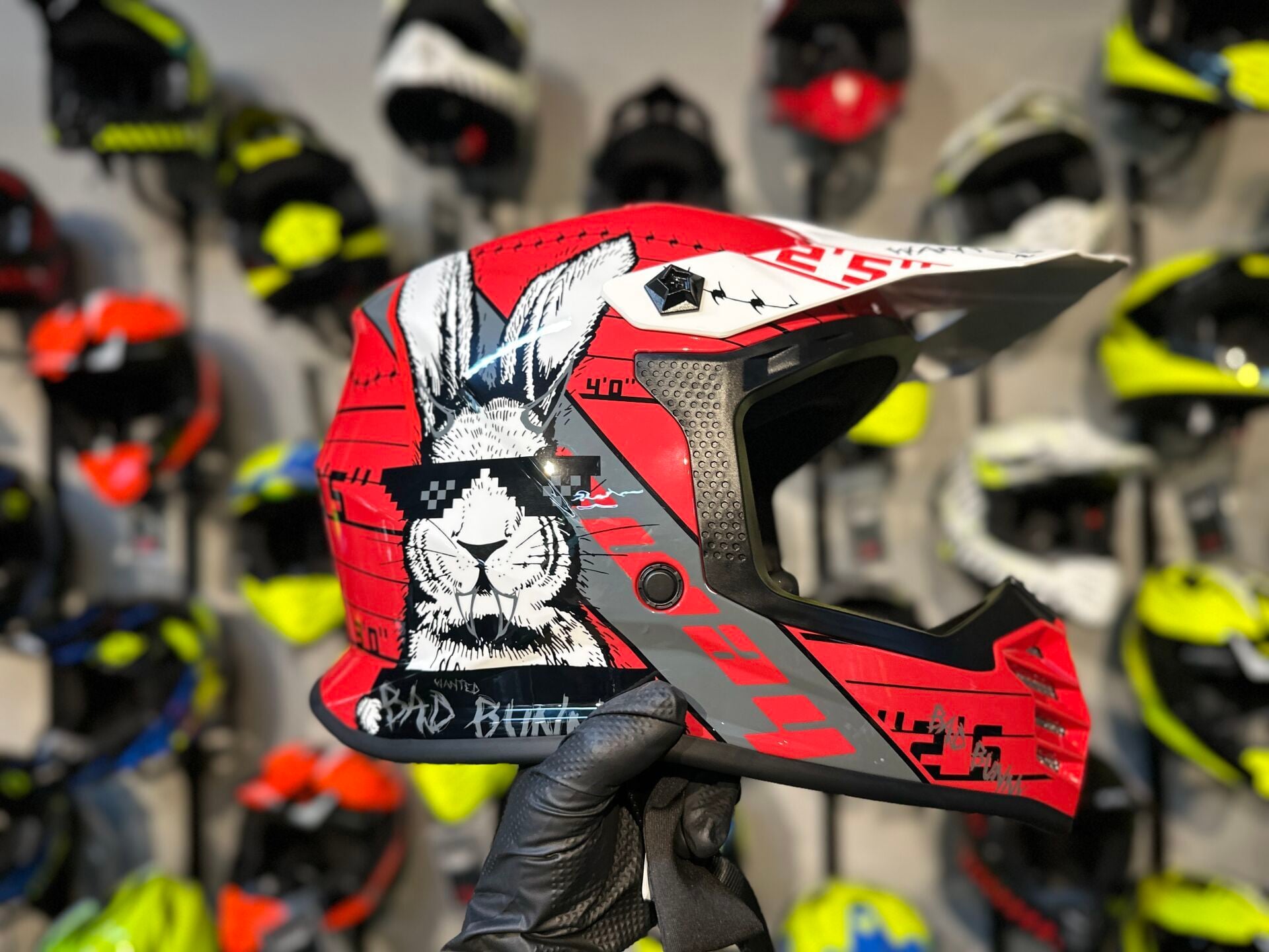 Sway FS-618 Bunny Cross Kask XL Beden Parlak Kırmızı Siyah Beyaz | MTB Enduro Bisiklet Kaskı