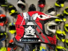 Sway FS-618 Bunny Cross Kask XL Beden Parlak Kırmızı Siyah Beyaz | MTB Enduro Bisiklet Kaskı