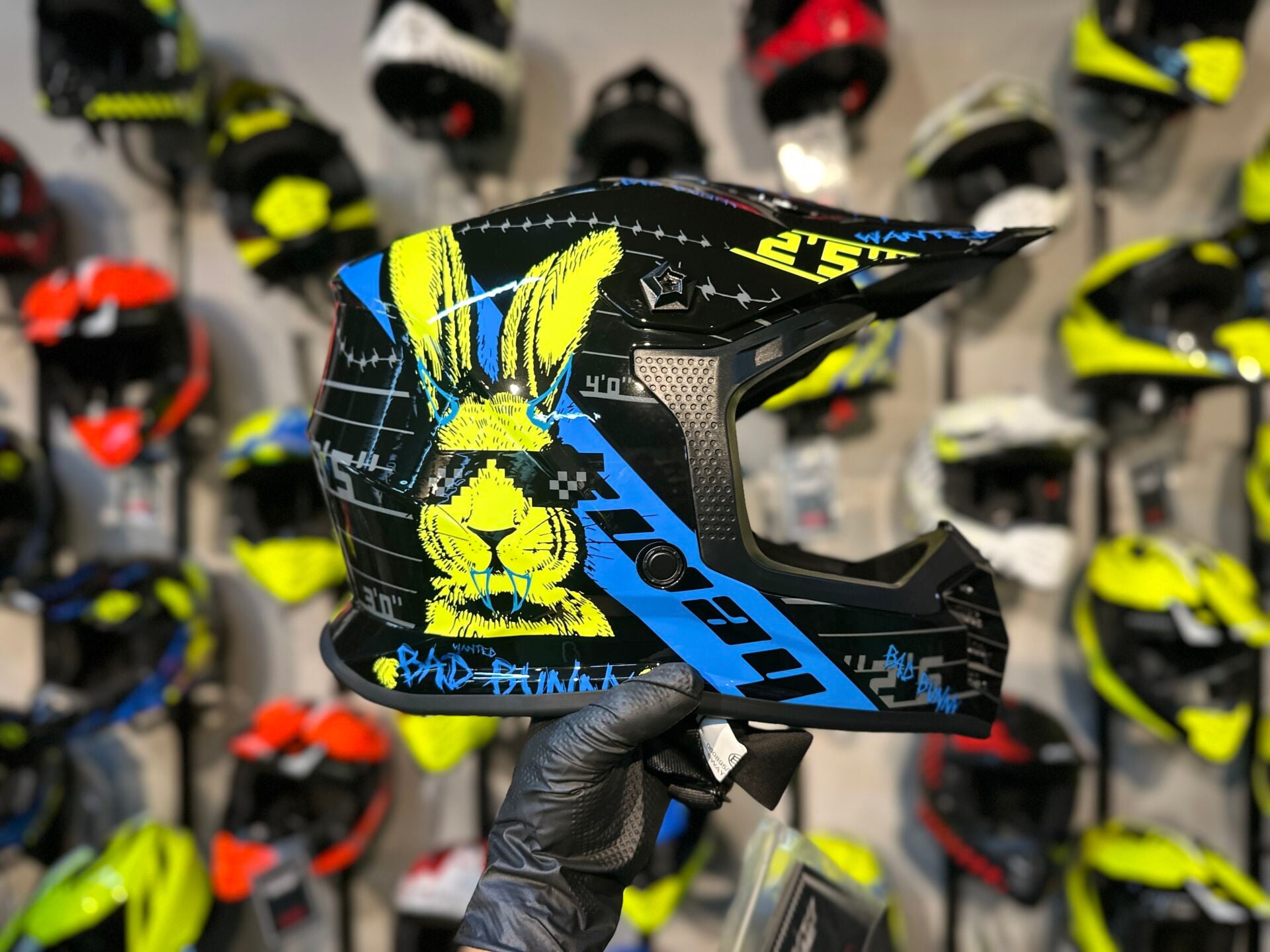 SWAY 618 Bunny Cross Kask L Beden Siyah Mavi | Bisiklet Motosiklet Enduro Kask