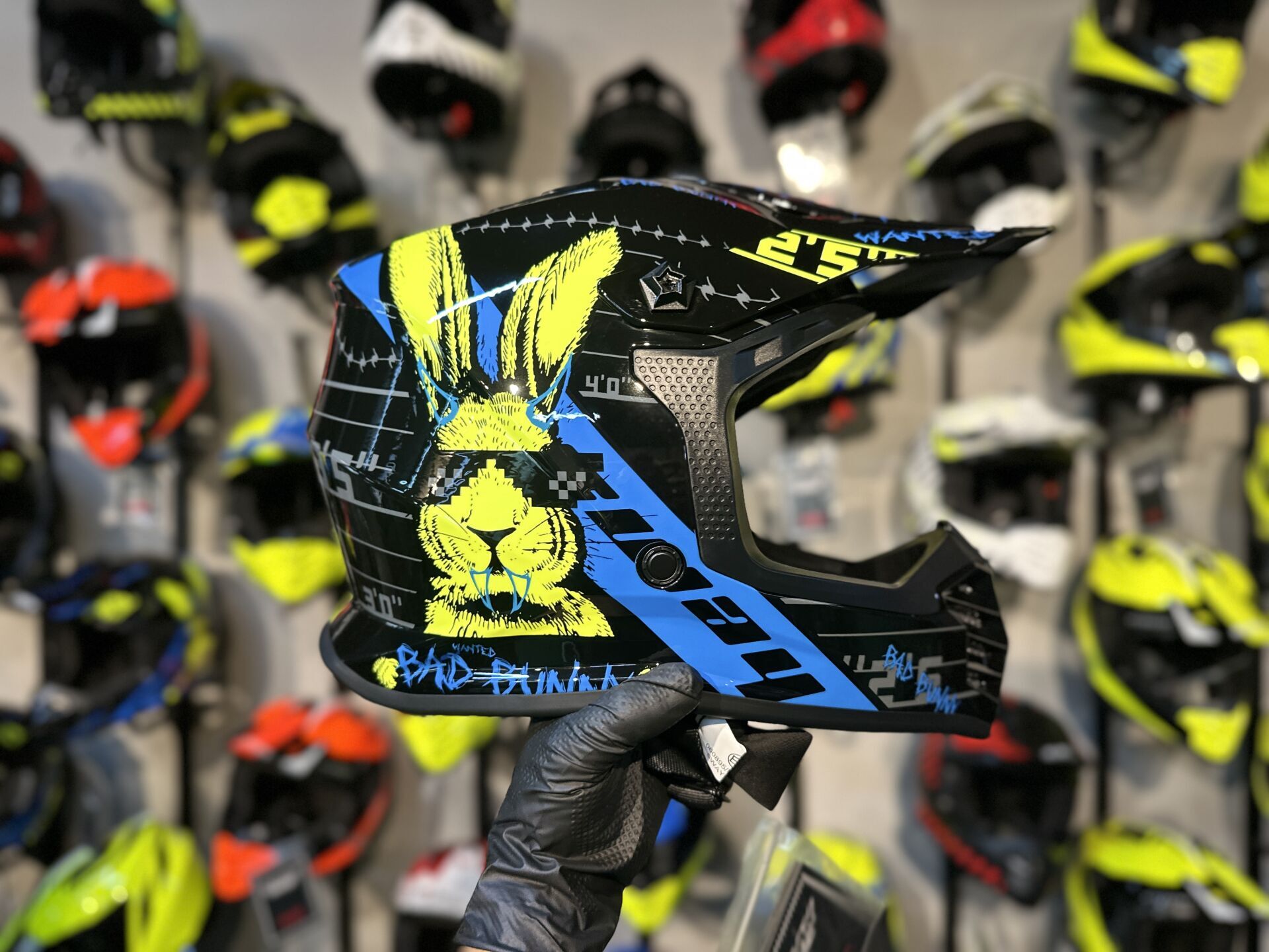 SWAY 618 Bunny Cross Kask XL Beden Siyah Mavi | Bisiklet Motosiklet Enduro Kask