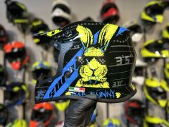 SWAY 618 Bunny Cross Kask XL Beden Siyah Mavi | Bisiklet Motosiklet Enduro Kask