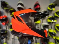 Sway FS-618 Stardust Full Face Kask L Beden Turuncu Siyah | MTB Enduro Downhill Bisiklet Kaskı