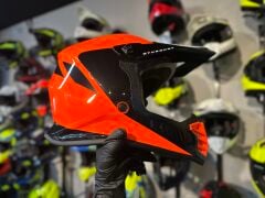 Sway FS-618 Stardust Full Face Kask L Beden Turuncu Siyah | MTB Enduro Downhill Bisiklet Kaskı