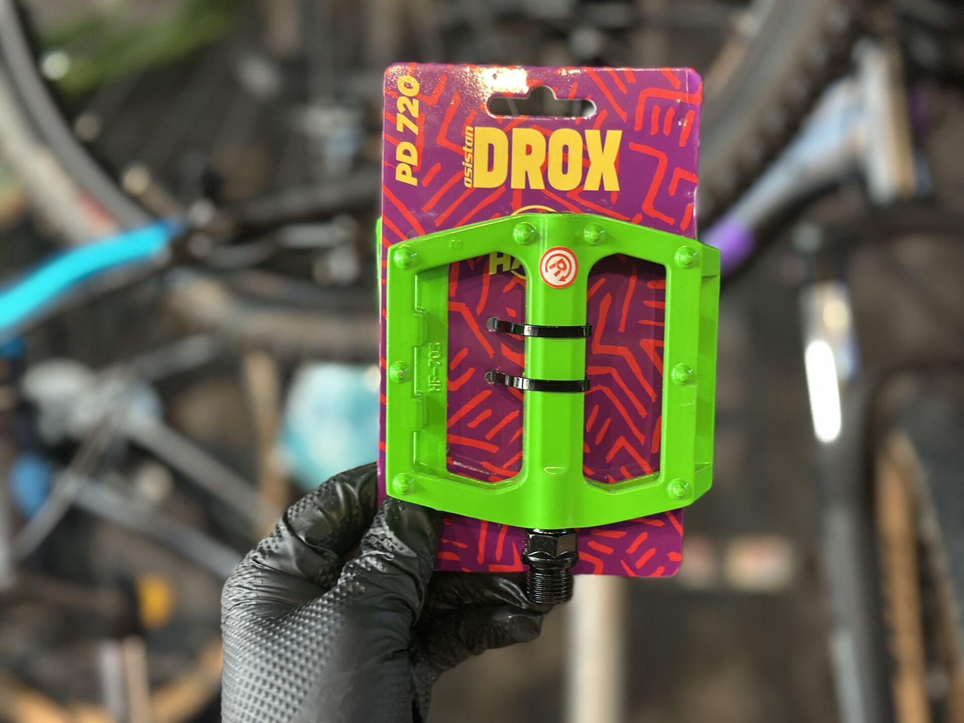 Asistan Drox PD 720 Rulmanlı Bisiklet Pedalı – Hafif Alüminyum Platform Pedal Yeşil