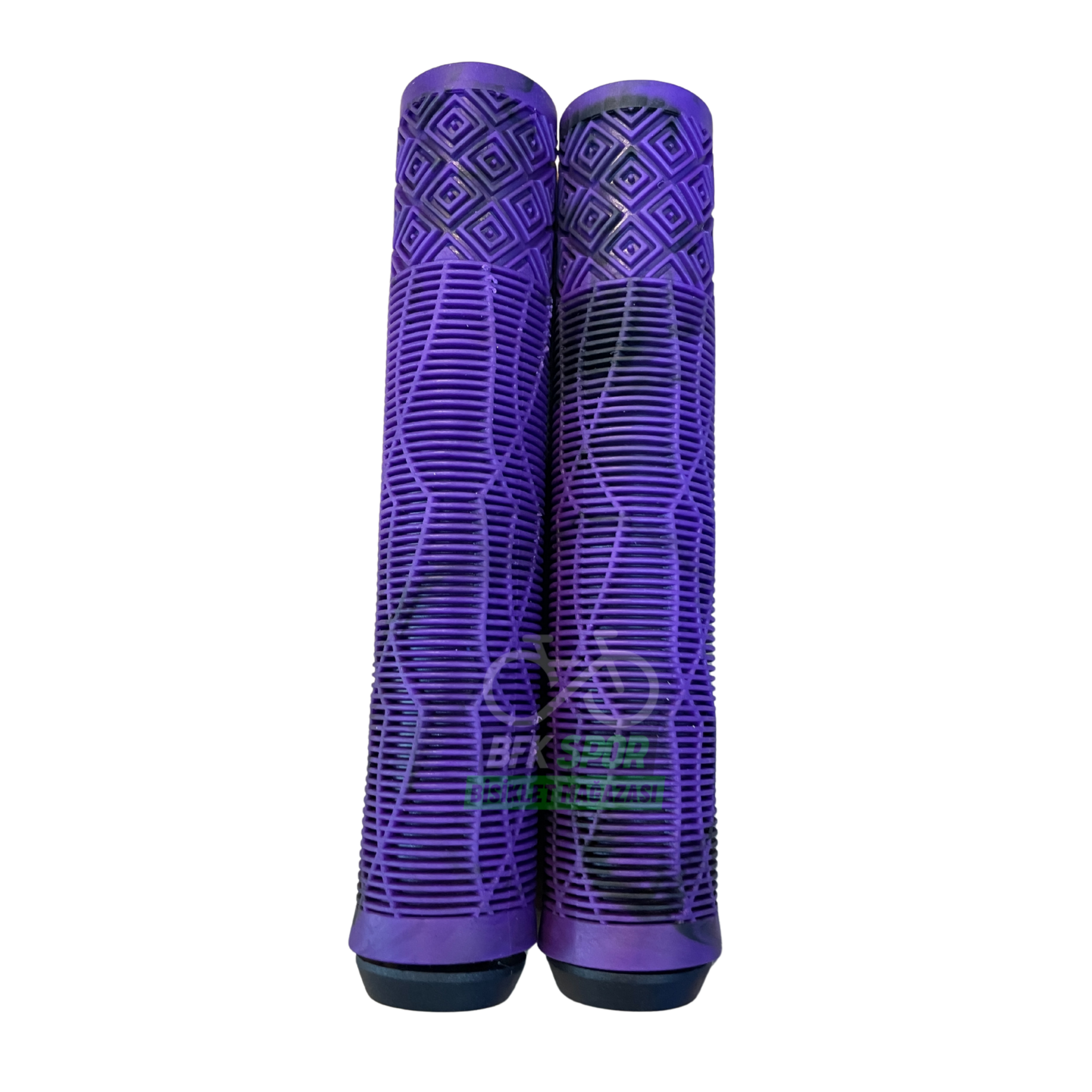 Mor - Siyah Detaylı Silikon Bisiklet Elcik